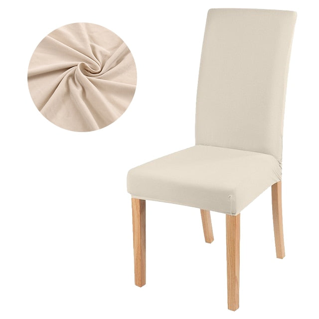 Elastic solid color Chair Cover Home Spandex Stretch Slipcovers Chair Seat Covers For Kitchen Dining Room Wedding Banquet Home - Amazhona 