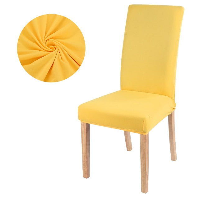 Elastic solid color Chair Cover Home Spandex Stretch Slipcovers Chair Seat Covers For Kitchen Dining Room Wedding Banquet Home - Amazhona 