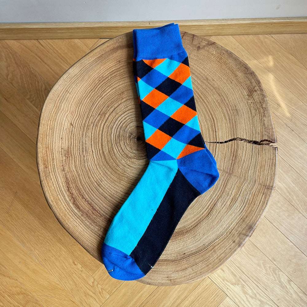 1Pair New Men Women Cotton Socks Casual Colorful Socks Crew Street Skateboard Socks Happy Funny Harajuku Sox Meias - Amazhona 