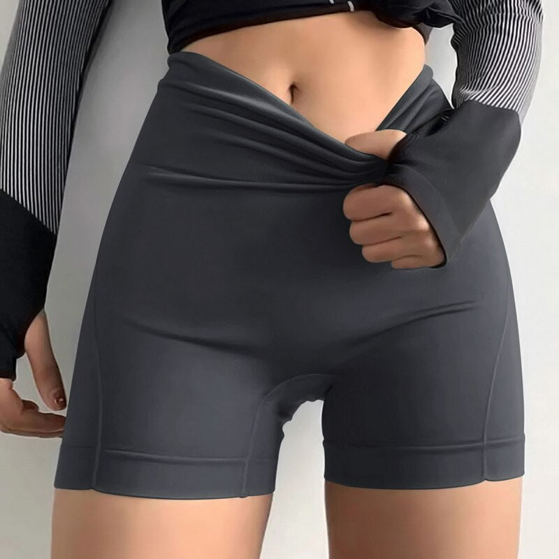 short de mujer short de mujer Women Sports Yoga Shorts Summer Running Sexy Leggings High Waist Short Pants Fitness Jogging Clothing Black Safety Shorts - Amazhona 