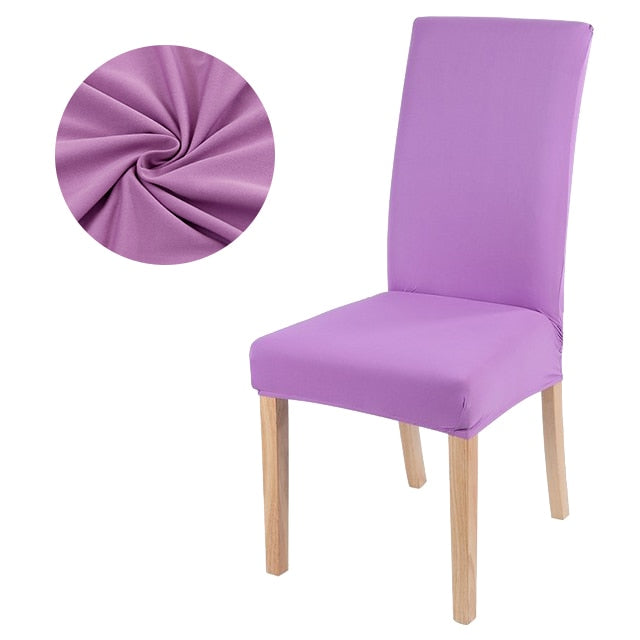 Elastic solid color Chair Cover Home Spandex Stretch Slipcovers Chair Seat Covers For Kitchen Dining Room Wedding Banquet Home - Amazhona 