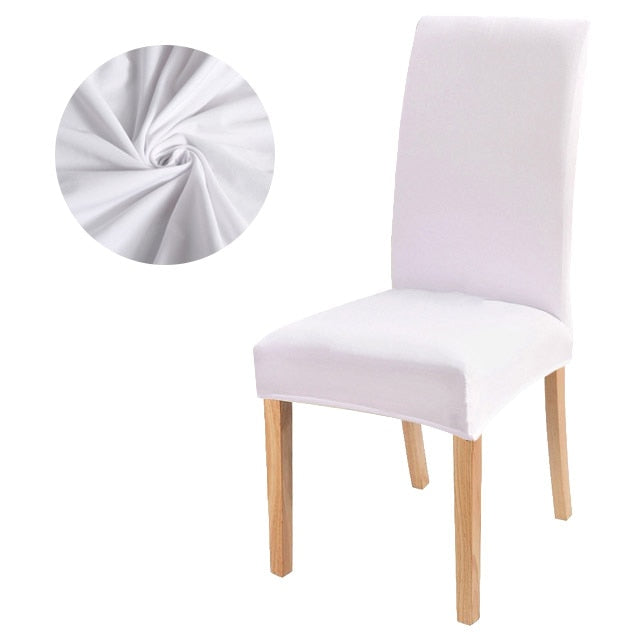 Elastic solid color Chair Cover Home Spandex Stretch Slipcovers Chair Seat Covers For Kitchen Dining Room Wedding Banquet Home - Amazhona 