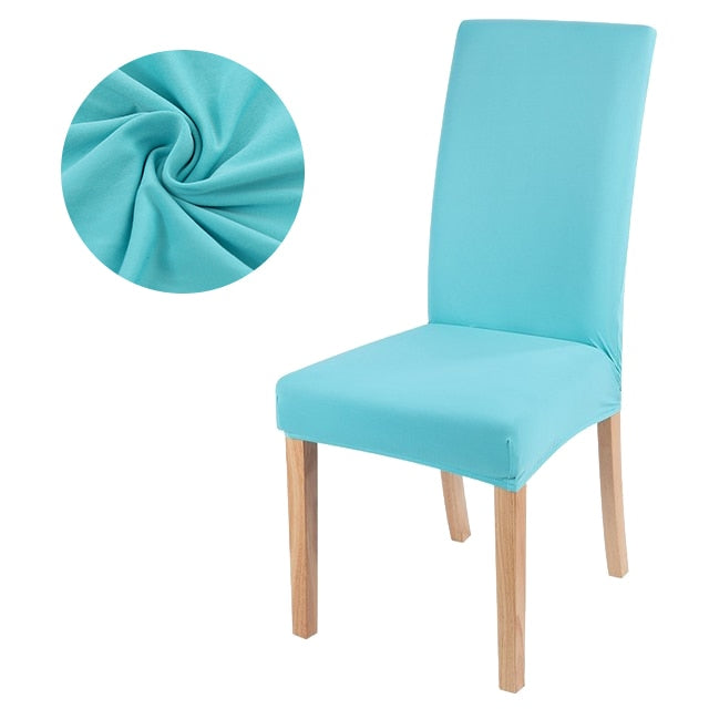 Elastic solid color Chair Cover Home Spandex Stretch Slipcovers Chair Seat Covers For Kitchen Dining Room Wedding Banquet Home - Amazhona 