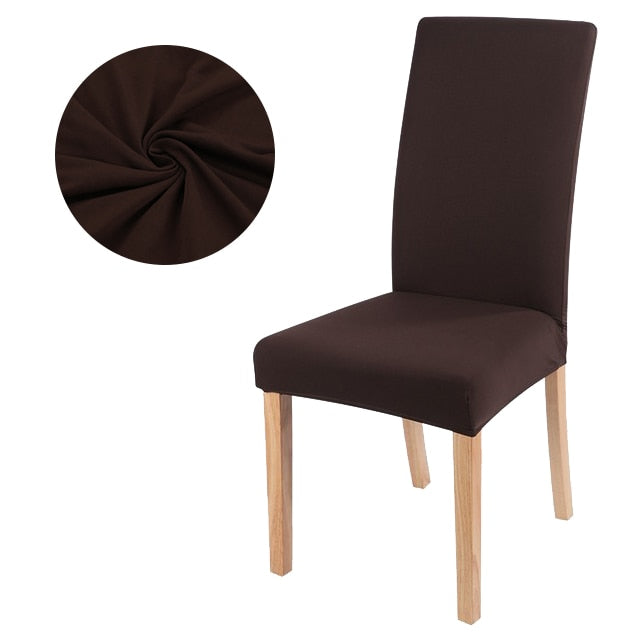 Elastic solid color Chair Cover Home Spandex Stretch Slipcovers Chair Seat Covers For Kitchen Dining Room Wedding Banquet Home - Amazhona 