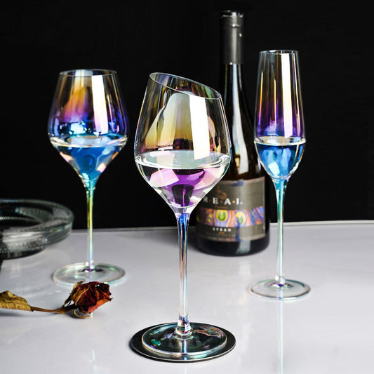 Gradient Colorful Glass Goblets Nordic Red Wine Glasses - Amazhona 