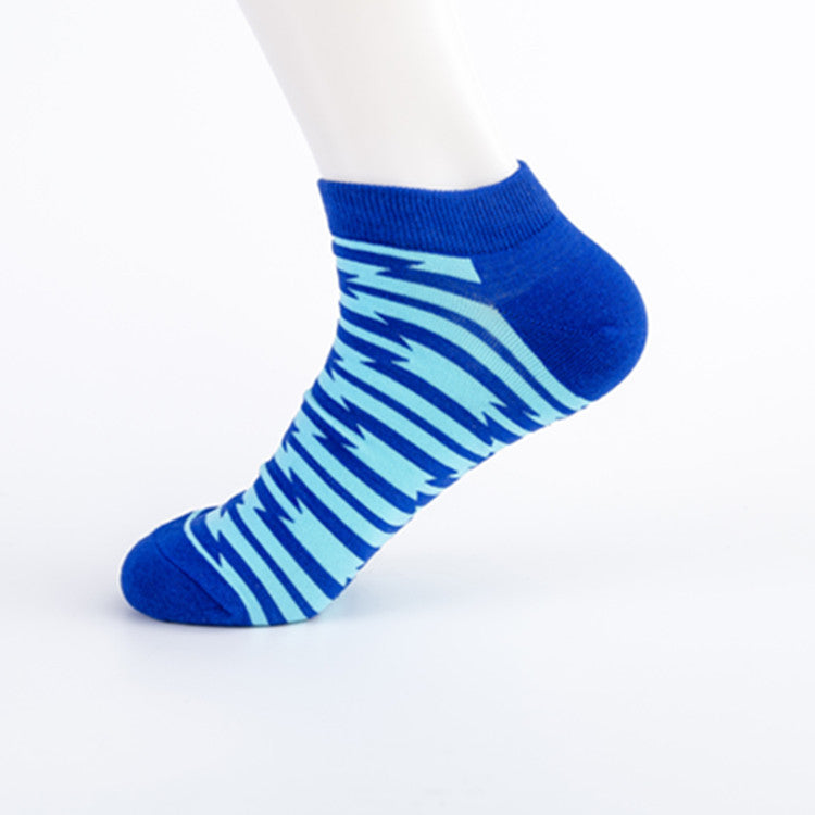 Men's Socks Trend New Geometric Series Boat Socks - Amazhona 