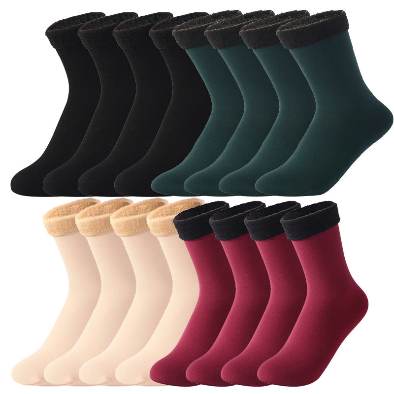 Autumn And Winter Nylon Plus Velvet Thick Snow Socks - Amazhona 