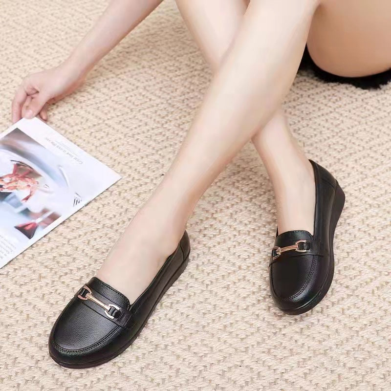 Professional Baotou Ladies Single Shoes Fashion Low-top Flat-heel Breathable Casual - Amazhona 