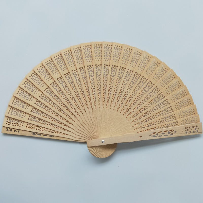 20CM Foldable Handmade Abstract Sandalwood Fan - Amazhona 