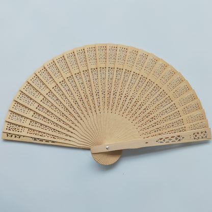 20CM Foldable Handmade Abstract Sandalwood Fan - Amazhona 