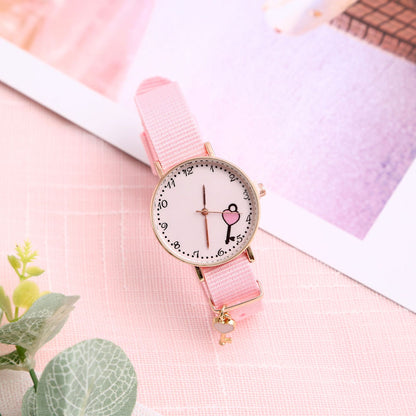 Girl Heart Watch Girl Cute Pendant Macaron Female Watch Ins Student Pendant Watch - Amazhona 