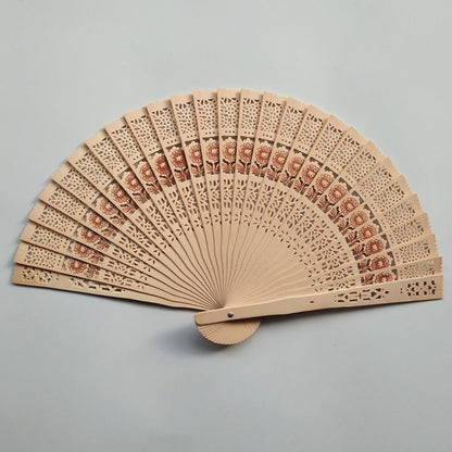 Full Flush Flower Type Fragrant Wood Fan Sunshine Flower Wood Fan - Amazhona 