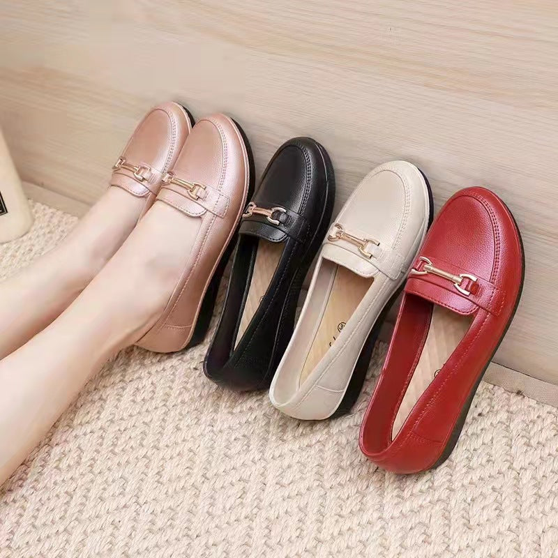 Professional Baotou Ladies Single Shoes Fashion Low-top Flat-heel Breathable Casual - Amazhona 