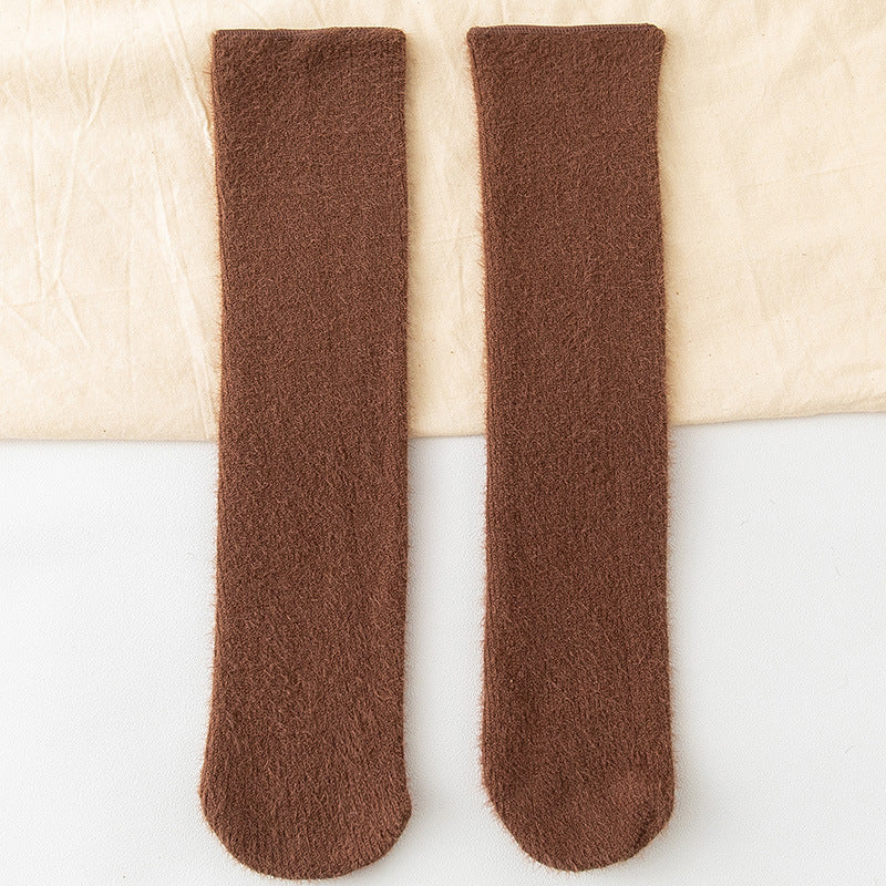 Plus Velvet Thick Warm Mink Velvet Snow Socks - Amazhona 