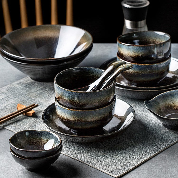 Japanese-style Kilns And Retro Ceramic Dishes And Tableware - Amazhona 