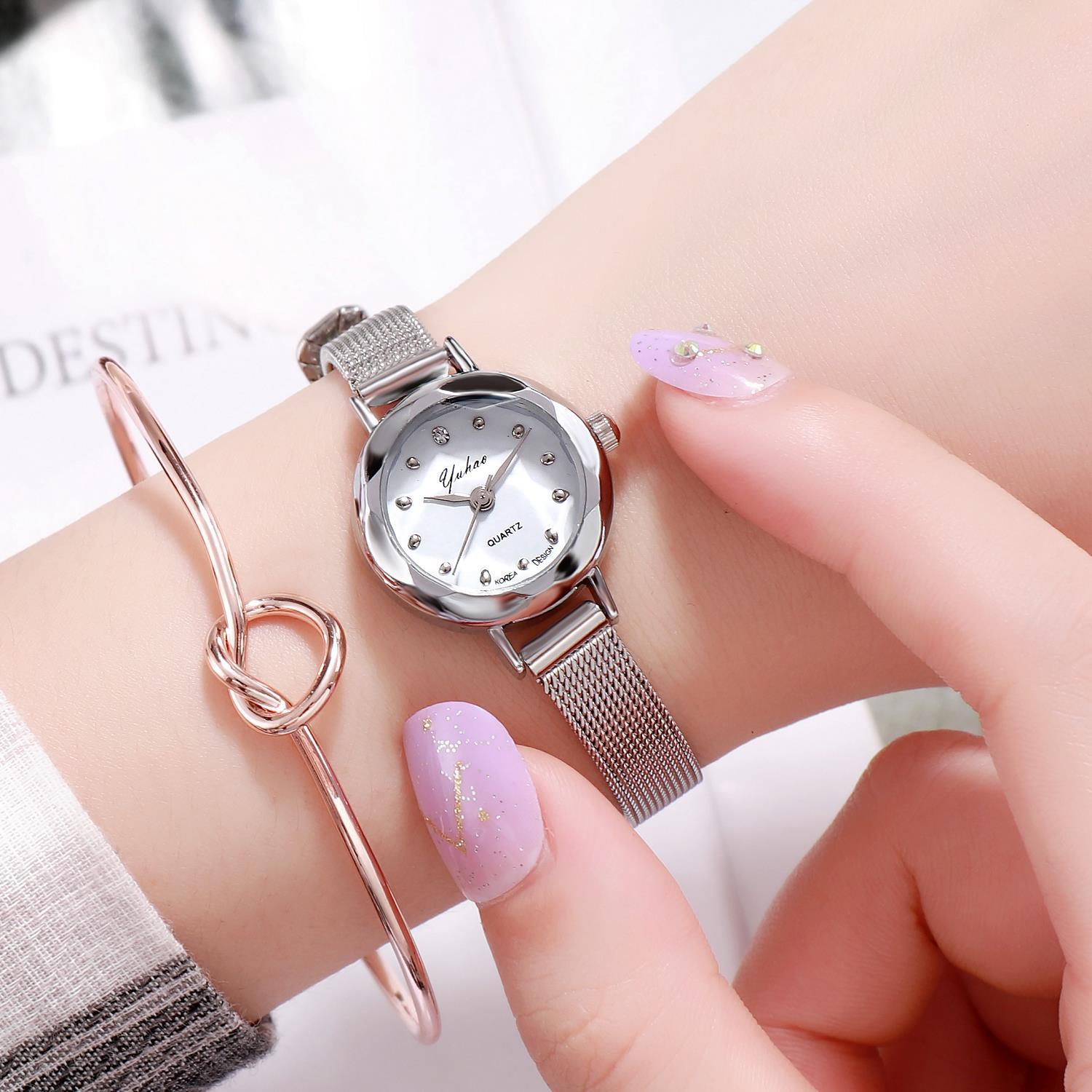 Fashion Mesh Strap Watch Fashion Casual Ladies Small Students - Amazhona 