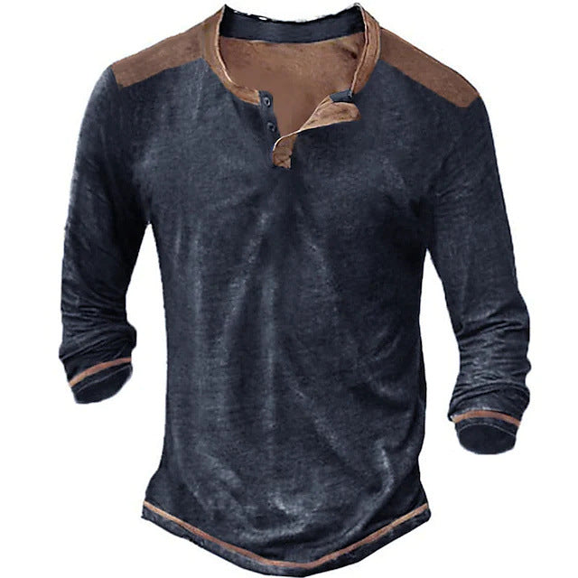 Retro Casual Long Sleeved Men Shirt - Amazhona 