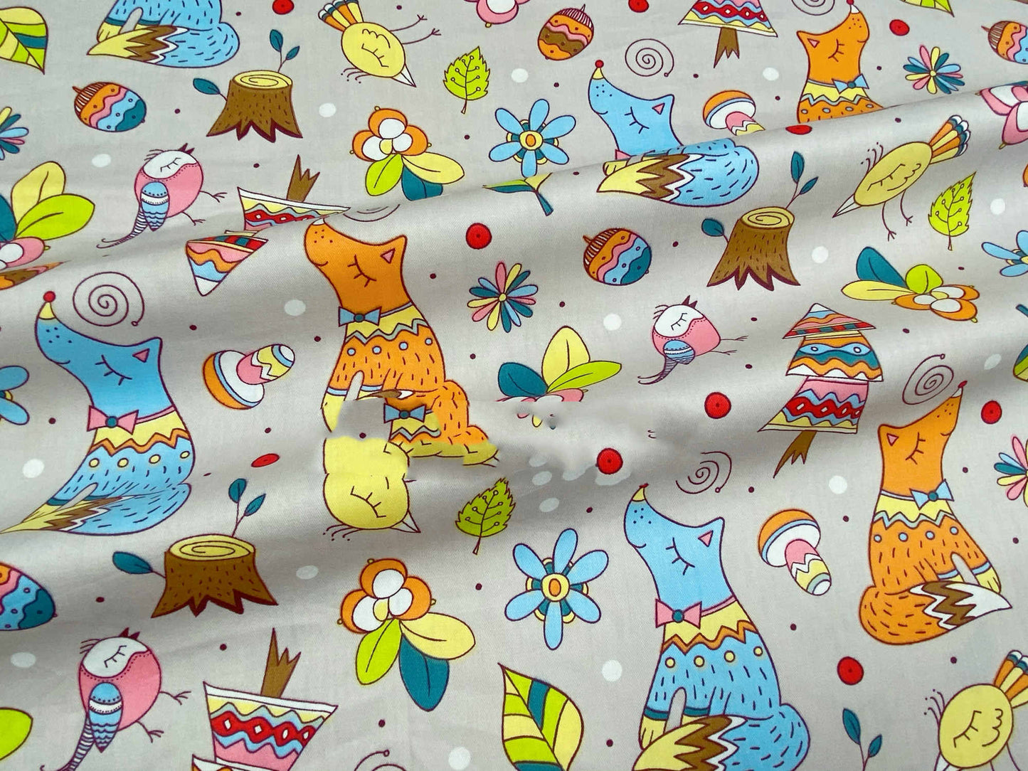 Cartoon Cotton Twill Bed Sheet Quilt Cover Printed Fabric - Amazhona 