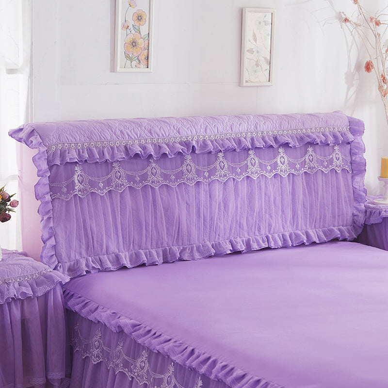 Korean Version Of The Princess Quilted Thickened Elastic All-inclusive Bed Cover Bed Head - Amazhona 