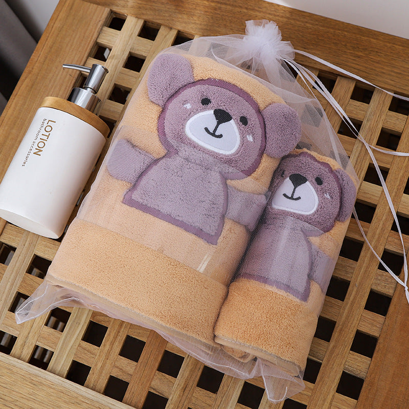 Quality Towel Bath Towel Gift Set Warp Knitting Thickened