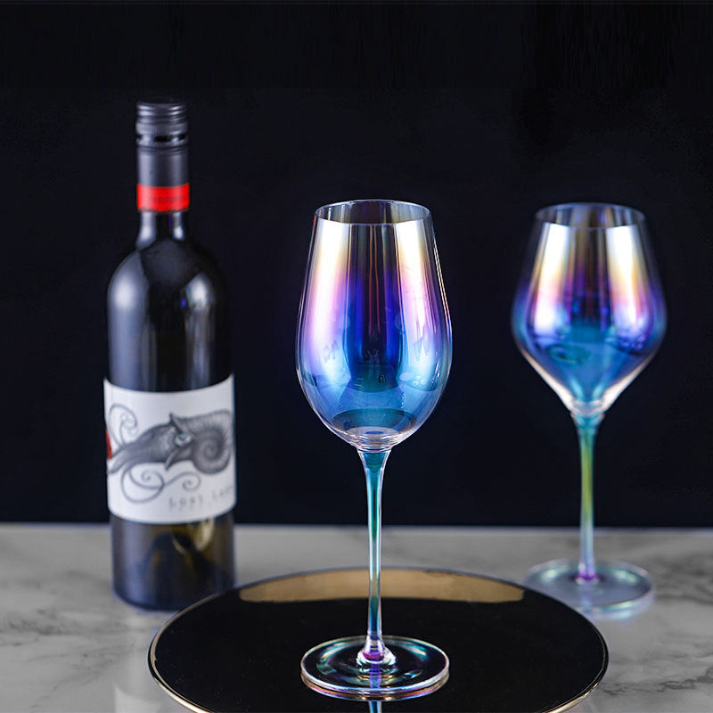 Gradient Colorful Glass Goblets Nordic Red Wine Glasses - Amazhona 