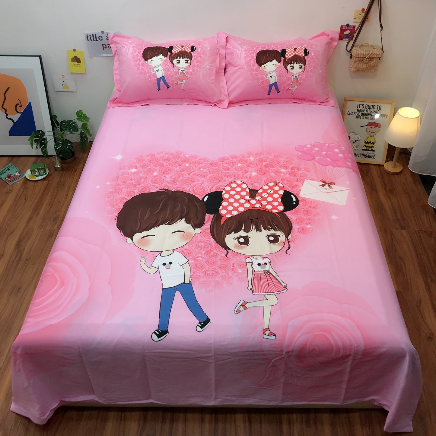 Cotton Cartoon Single Piece Can Be Equipped With Duvet Cover Sheet - Amazhona 