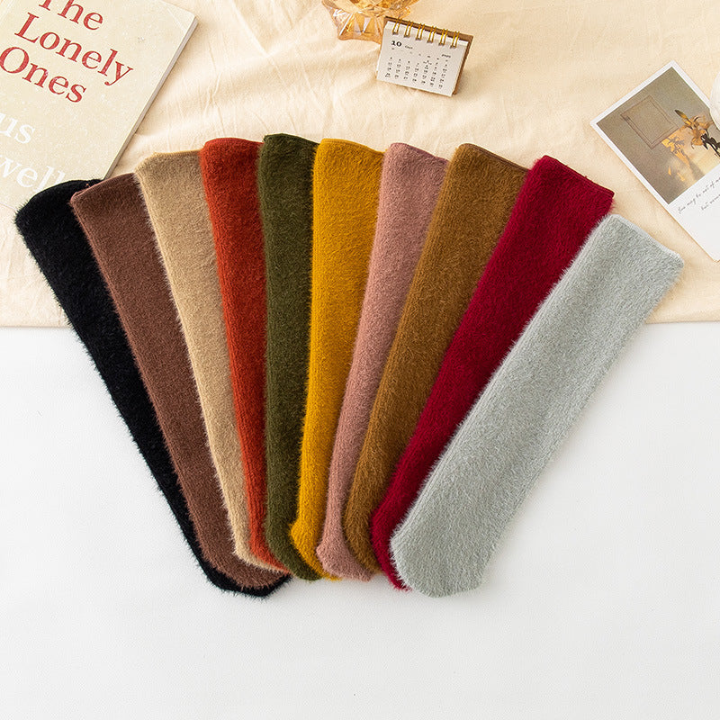 Plus Velvet Thick Warm Mink Velvet Snow Socks - Amazhona 