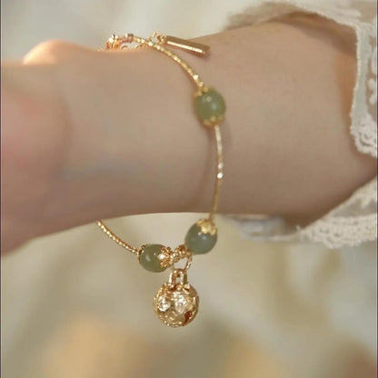 Court Designed Hetian Yu Bell Bracelet - Amazhona 