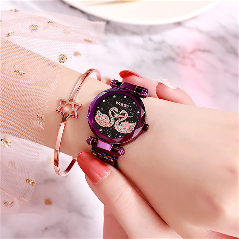 Magnet quartz ladies watch - Amazhona 