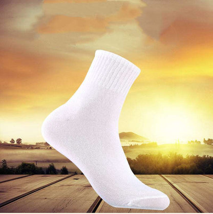 Breathable And Sweat-absorbent Thick Casual Sports Solid Color Cotton Socks - Amazhona 