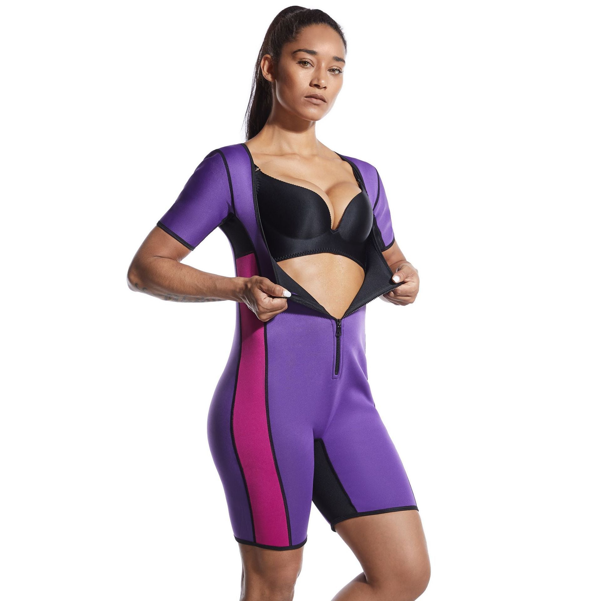 European And American Oversized Neoprene Jumpsuit - Amazhona 