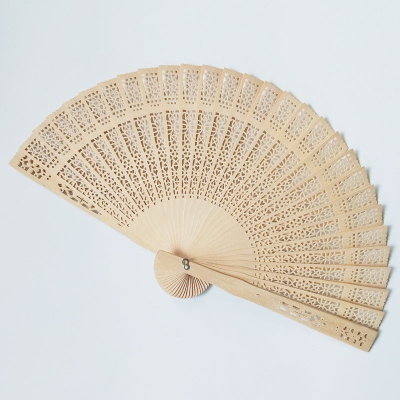 Full Flush Flower Type Fragrant Wood Fan Sunshine Flower Wood Fan - Amazhona 