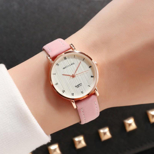 Simple Casual Belt Ladies Couple Quartz Watch - Amazhona 