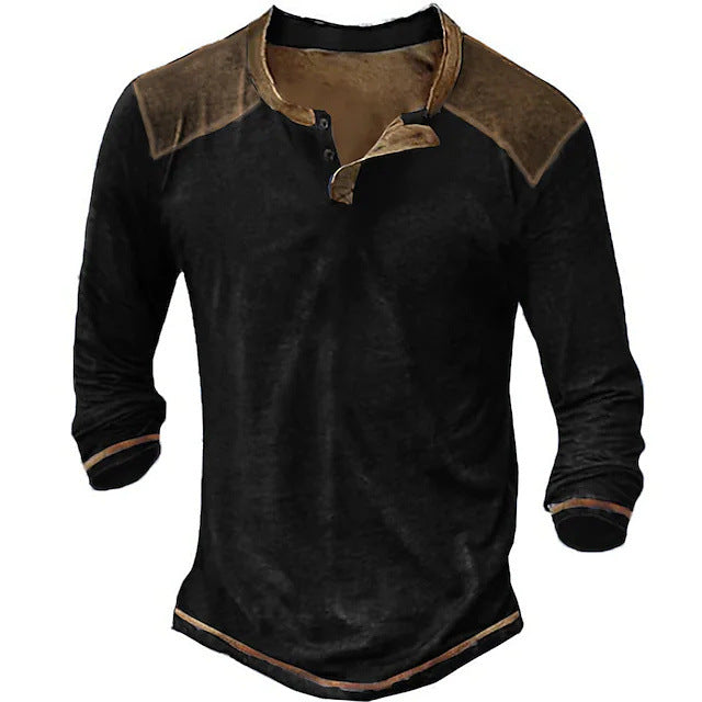 Retro Casual Long Sleeved Men Shirt - Amazhona 