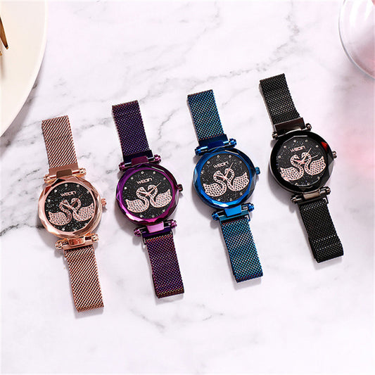 Magnet quartz ladies watch - Amazhona 