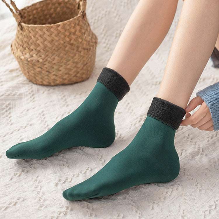 Autumn And Winter Nylon Plus Velvet Thick Snow Socks - Amazhona 