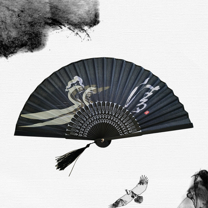 Folding Fan Bamboo Ancient Style Han Chinese Clothing Chinese Style Small Fan - Amazhona 