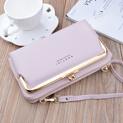 Lock Crossbody Bags Women Shoulder Bag Clutch Ladies Mobile Phone Bag Purse Handbag - Amazhona 