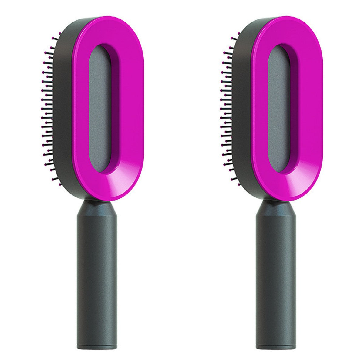 Self Cleaning Hair Brush For Women One-key Cleaning Hair Loss Airbag Massage Scalp Comb Anti-Static Hairbrush - Amazhona 