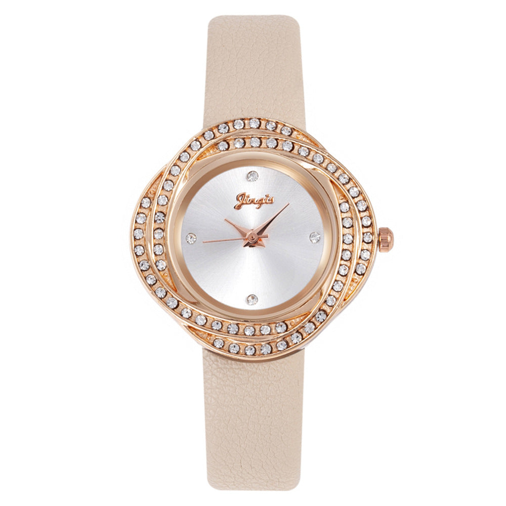 Women's Quartz Watch With Diamond Dial - Amazhona 