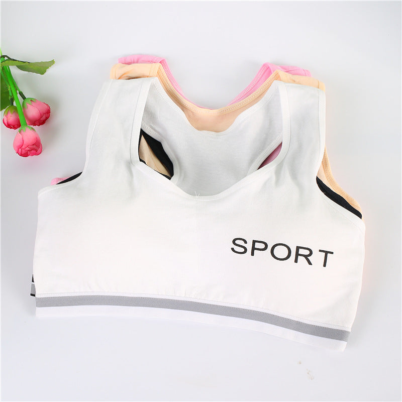 Direct Supply Letter New Girl Bra Cotton Without Steel Ring During Development Period - Amazhona 