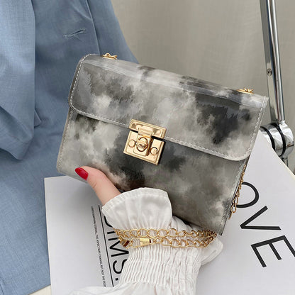 New Trendy Fashion All-match Chain Bag Texture Single Shoulder Messenger Small Bag - Amazhona 