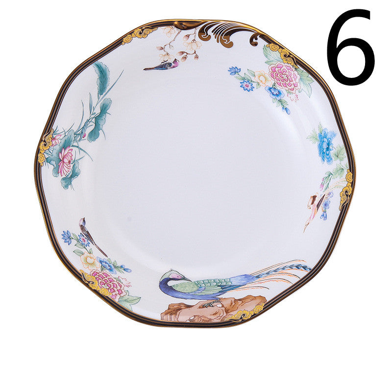 Creative Dishes And Dishes Set Household Chinese Bone China Tableware Set - Amazhona 