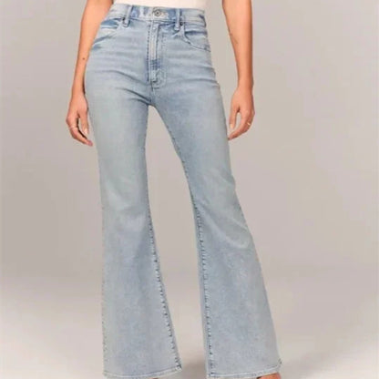 Women's Fashion Casual Solid Color Jeans