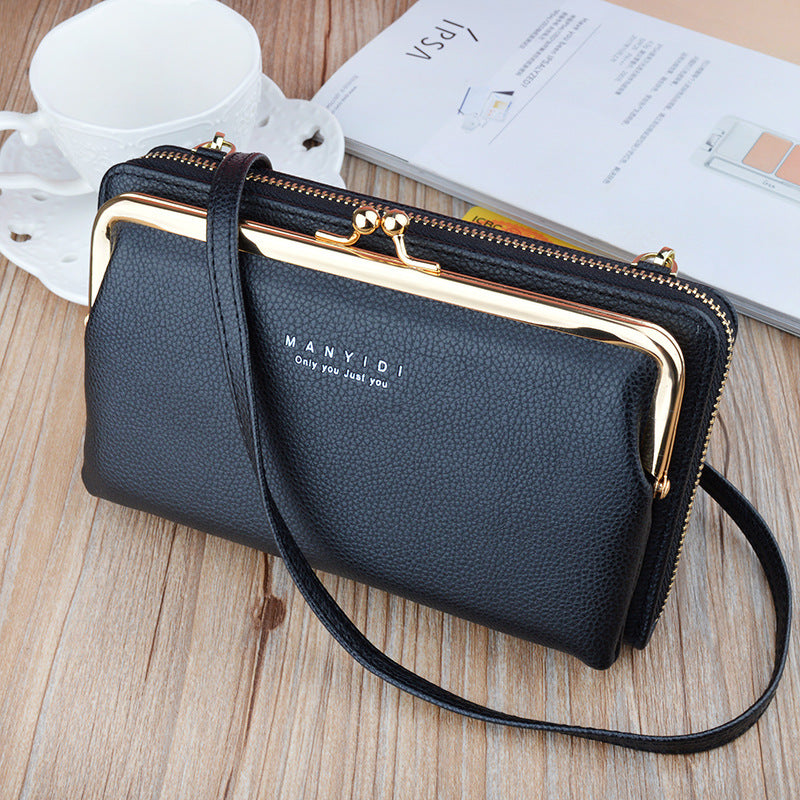 Lock Crossbody Bags Women Shoulder Bag Clutch Ladies Mobile Phone Bag Purse Handbag - Amazhona 