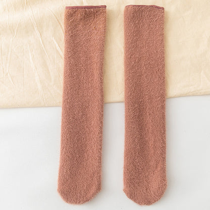 Plus Velvet Thick Warm Mink Velvet Snow Socks - Amazhona 