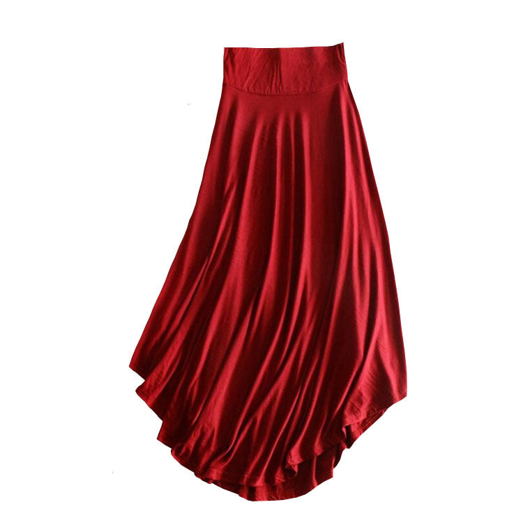 Women's Fashion Simple Solid Color Irregular Skirt - Amazhona 