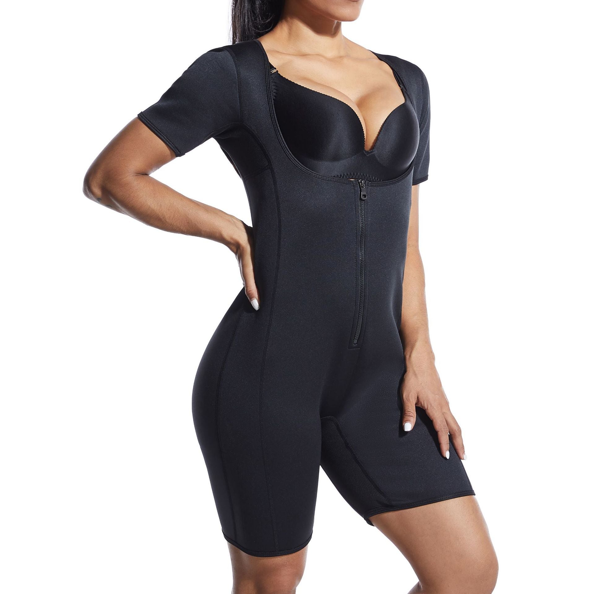 European And American Oversized Neoprene Jumpsuit - Amazhona 