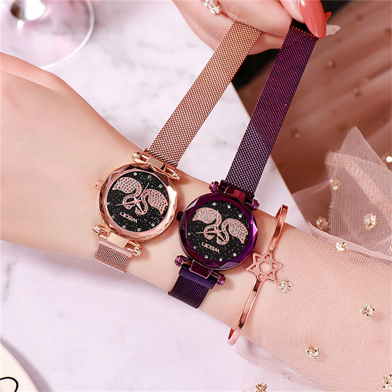 Magnet quartz ladies watch - Amazhona 