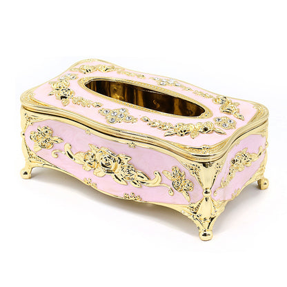 High-end Tissue Box Living Room Home European Coffee Table Ornaments - Amazhona 